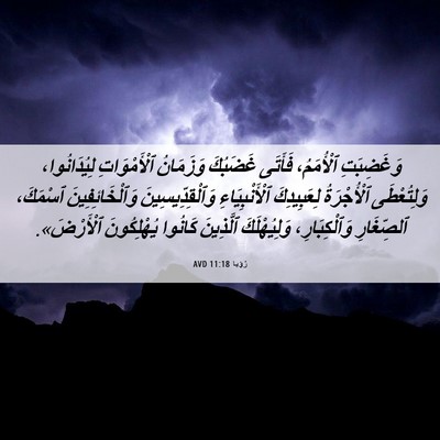 Picture 06 - رُؤيا 11:18 AVD - وَغَضِبَتِ ٱلْأُمَمُ، - Bible Verse Picture