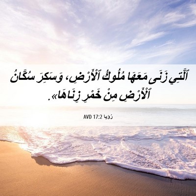 Picture 06 - رُؤيا 17:2 AVD - ٱلَّتِي زَنَى مَعَهَا - Bible Verse Picture