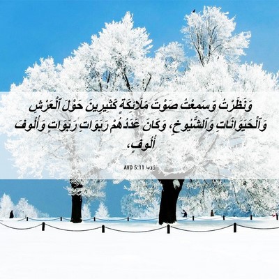 Picture 06 - رُؤيا 5:11 AVD - وَنَظَرْتُ وَسَمِعْتُ - Bible Verse Picture