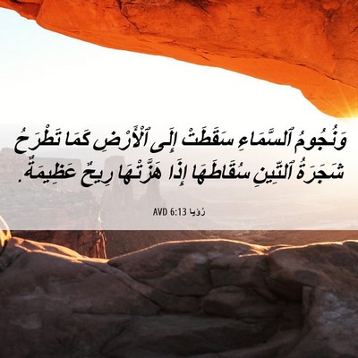 Picture 06 - رُؤيا 6:13 AVD - وَنُجُومُ ٱلسَّمَاءِ - Bible Verse Picture