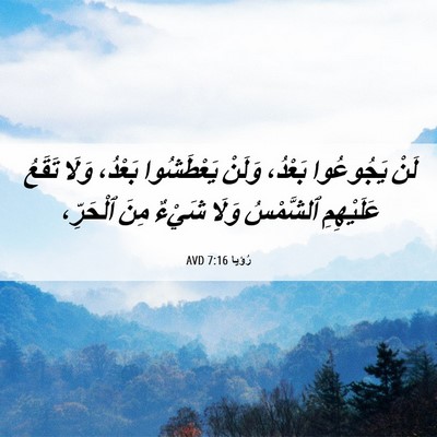 Picture 06 - رُؤيا 7:16 AVD - لَنْ يَجُوعُوا بَعْدُ، - Bible Verse Picture