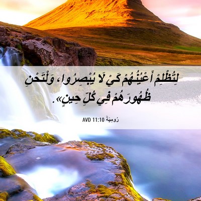 Picture 06 - رُومِيَةَ 11:10 AVD - لِتُظْلِمْ أَعْيُنُهُمْ - Bible Verse Picture