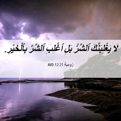 Picture 06 - رُومِيَةَ 12:21 AVD - لَا يَغْلِبَنَّكَ - Bible Verse Picture