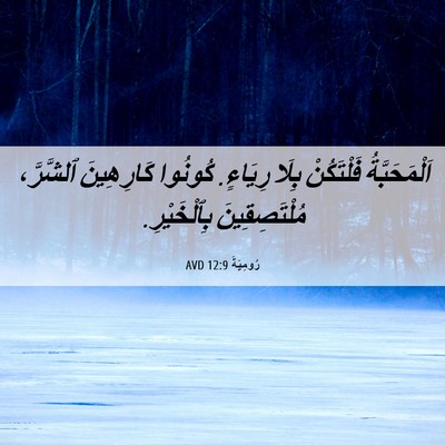 Picture 06 - رُومِيَةَ 12:9 AVD - اَلْمَحَبَّةُ فَلْتَكُنْ - Bible Verse Picture