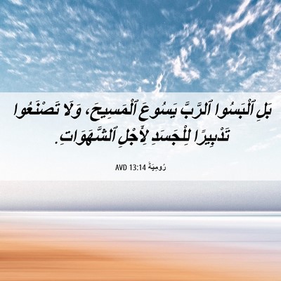 Picture 06 - رُومِيَةَ 13:14 AVD - بَلِ ٱلْبَسُوا ٱلرَّبَّ - Bible Verse Picture