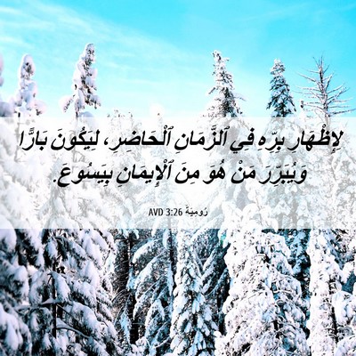 Picture 06 - رُومِيَةَ 3:26 AVD - لِإِظْهَارِ بِرِّهِ فِي - Bible Verse Picture