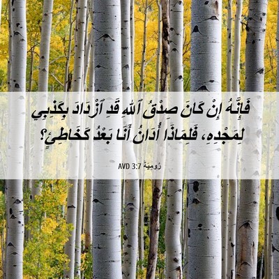 Picture 06 - رُومِيَةَ 3:7 AVD - فَإِنَّهُ إِنْ كَانَ - Bible Verse Picture