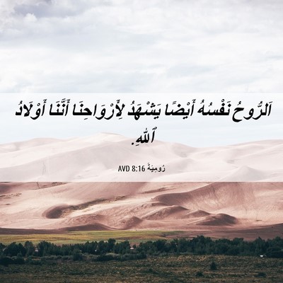 Picture 06 - رُومِيَةَ 8:16 AVD - اَلرُّوحُ نَفْسُهُ - Bible Verse Picture