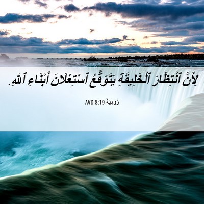 Picture 06 - رُومِيَةَ 8:19 AVD - لِأَنَّ ٱنْتِظَارَ - Bible Verse Picture