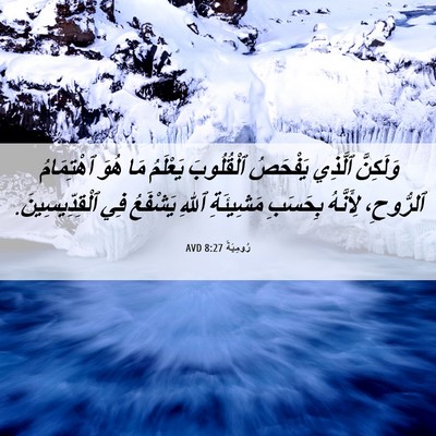 Picture 06 - رُومِيَةَ 8:27 AVD - وَلَكِنَّ ٱلَّذِي - Bible Verse Picture