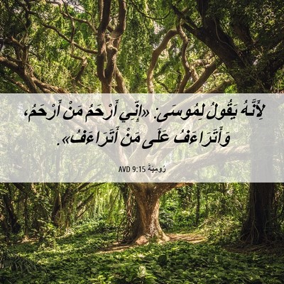 Picture 06 - رُومِيَةَ 9:15 AVD - لِأَنَّهُ يَقُولُ - Bible Verse Picture