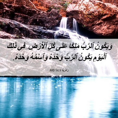 Picture 06 - زَكَريَّا 14:9 AVD - وَيَكُونُ ٱلرَّبُّ - Bible Verse Picture