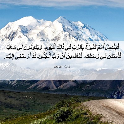 Picture 06 - زَكَريَّا 2:11 AVD - فَيَتَّصِلُ أُمَمٌ - Bible Verse Picture