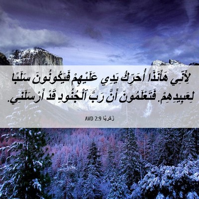 Picture 06 - زَكَريَّا 2:9 AVD - لِأَنِّي هَأَنَذَا - Bible Verse Picture