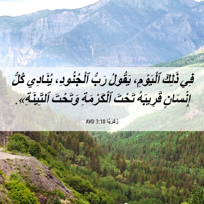Picture 06 - زَكَريَّا 3:10 AVD - فِي ذَلِكَ ٱلْيَوْمِ، - Bible Verse Picture