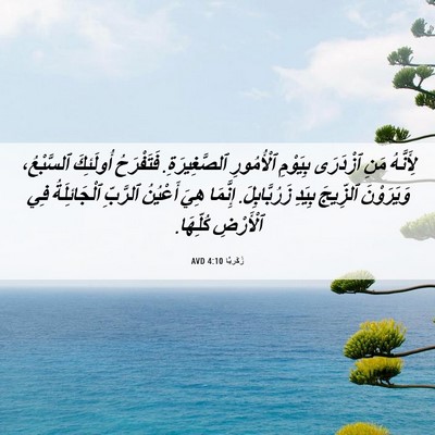 Picture 06 - زَكَريَّا 4:10 AVD - لِأَنَّهُ مَنِ ٱزْدَرَى - Bible Verse Picture