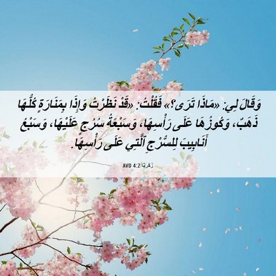 Picture 06 - زَكَريَّا 4:2 AVD - وَقَالَ لِي: «مَاذَا - Bible Verse Picture