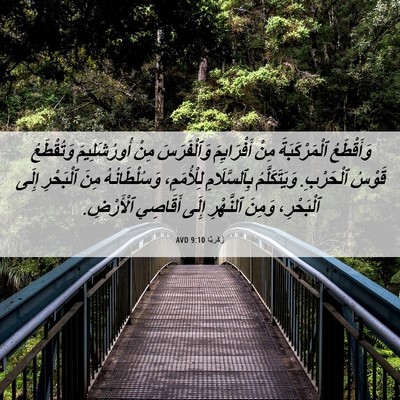 Picture 06 - زَكَريَّا 9:10 AVD - وَأَقْطَعُ ٱلْمَرْكَبَةَ - Bible Verse Picture