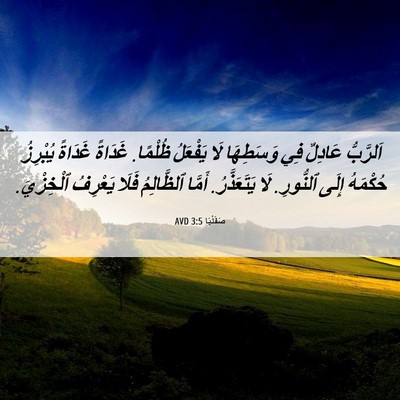 Picture 06 - صَفَنْيَا 3:5 AVD - اَلرَّبُّ عَادِلٌ فِي - Bible Verse Picture