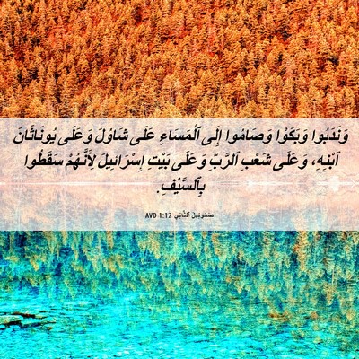 Picture 06 - صَمُوئِيلَ ٱلثَّانِي 1:12 AVD - وَنَدَبُوا وَبَكَوْا - Bible Verse Picture