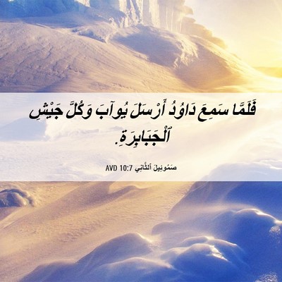 Picture 06 - صَمُوئِيلَ ٱلثَّانِي 10:7 AVD - فَلَمَّا سَمِعَ دَاوُدُ - Bible Verse Picture