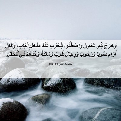 Picture 06 - صَمُوئِيلَ ٱلثَّانِي 10:8 AVD - وَخَرَجَ بَنُو عَمُّونَ - Bible Verse Picture