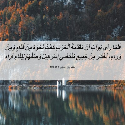 Picture 06 - صَمُوئِيلَ ٱلثَّانِي 10:9 AVD - فَلَمَّا رَأَى يُوآبُ - Bible Verse Picture