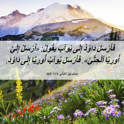 Picture 06 - صَمُوئِيلَ ٱلثَّانِي 11:6 AVD - فَأَرْسَلَ دَاوُدُ إِلَى - Bible Verse Picture