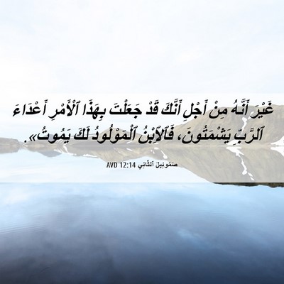 Picture 06 - صَمُوئِيلَ ٱلثَّانِي 12:14 AVD - غَيْرَ أَنَّهُ مِنْ أَجْلِ - Bible Verse Picture