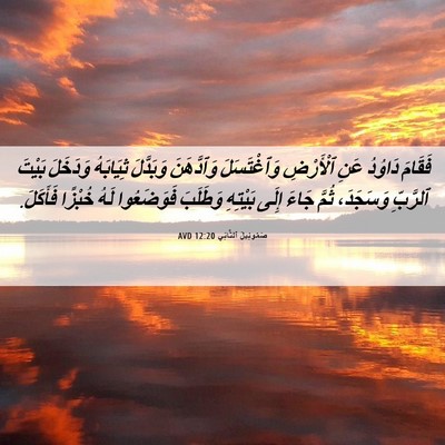 Picture 06 - صَمُوئِيلَ ٱلثَّانِي 12:20 AVD - فَقَامَ دَاوُدُ عَنِ - Bible Verse Picture