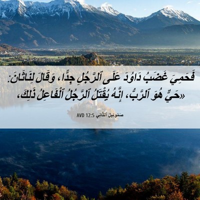 Picture 06 - صَمُوئِيلَ ٱلثَّانِي 12:5 AVD - فَحَمِيَ غَضَبُ دَاوُدَ - Bible Verse Picture