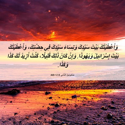Picture 06 - صَمُوئِيلَ ٱلثَّانِي 12:8 AVD - وَأَعْطَيْتُكَ بَيْتَ - Bible Verse Picture