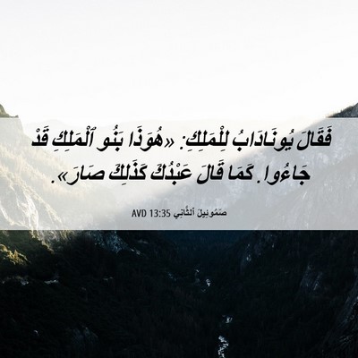 Picture 06 - صَمُوئِيلَ ٱلثَّانِي 13:35 AVD - فَقَالَ يُونَادَابُ - Bible Verse Picture