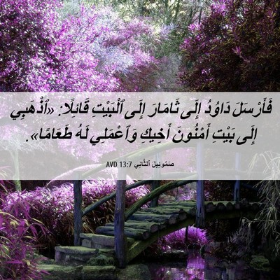 Picture 06 - صَمُوئِيلَ ٱلثَّانِي 13:7 AVD - فَأَرْسَلَ دَاوُدُ إِلَى - Bible Verse Picture