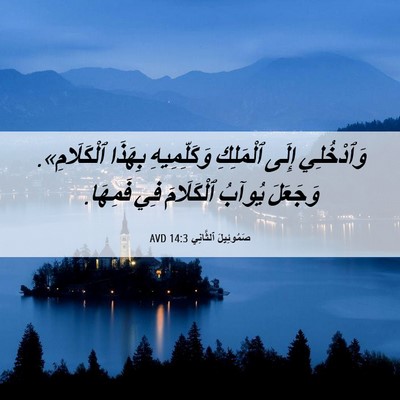 Picture 06 - صَمُوئِيلَ ٱلثَّانِي 14:3 AVD - وَٱدْخُلِي إِلَى - Bible Verse Picture