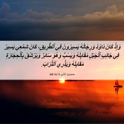 Picture 06 - صَمُوئِيلَ ٱلثَّانِي 16:13 AVD - وَإِذْ كَانَ دَاوُدُ - Bible Verse Picture