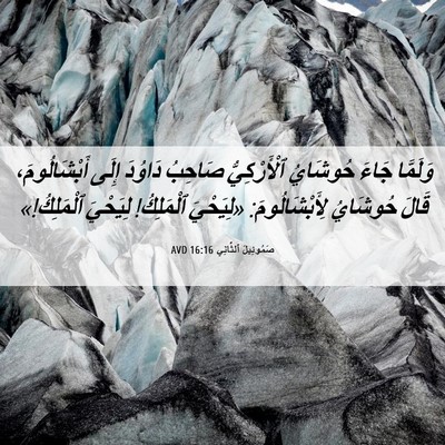Picture 06 - صَمُوئِيلَ ٱلثَّانِي 16:16 AVD - وَلَمَّا جَاءَ حُوشَايُ - Bible Verse Picture