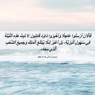 Picture 06 - صَمُوئِيلَ ٱلثَّانِي 17:16 AVD - فَٱلْآنَ أَرْسِلُوا - Bible Verse Picture