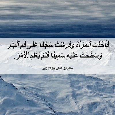 Picture 06 - صَمُوئِيلَ ٱلثَّانِي 17:19 AVD - فَأَخَذَتِ ٱلْمَرْأَةُ - Bible Verse Picture