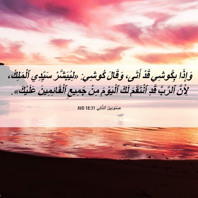 Picture 06 - صَمُوئِيلَ ٱلثَّانِي 18:31 AVD - وَإِذَا بِكُوشِي قَدْ - Bible Verse Picture