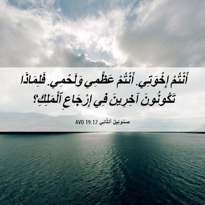 Picture 06 - صَمُوئِيلَ ٱلثَّانِي 19:12 AVD - أَنْتُمْ إِخْوَتِي. - Bible Verse Picture