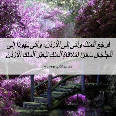 Picture 06 - صَمُوئِيلَ ٱلثَّانِي 19:15 AVD - فَرَجَعَ ٱلْمَلِكُ - Bible Verse Picture