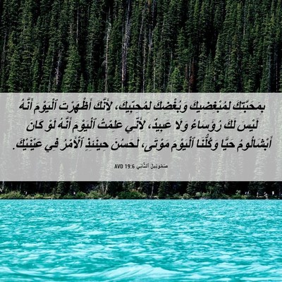 Picture 06 - صَمُوئِيلَ ٱلثَّانِي 19:6 AVD - بِمَحَبَّتِكَ - Bible Verse Picture