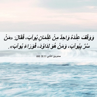 Picture 06 - صَمُوئِيلَ ٱلثَّانِي 20:11 AVD - وَوَقَفَ عِنْدَهُ وَاحِدٌ - Bible Verse Picture