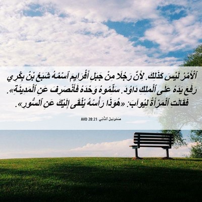 Picture 06 - صَمُوئِيلَ ٱلثَّانِي 20:21 AVD - ٱلْأَمْرُ لَيْسَ كَذَلِكَ. - Bible Verse Picture