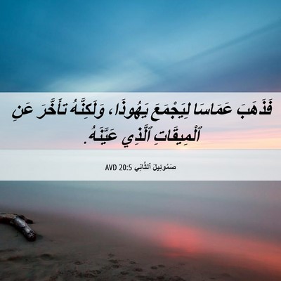 Picture 06 - صَمُوئِيلَ ٱلثَّانِي 20:5 AVD - فَذَهَبَ عَمَاسَا - Bible Verse Picture