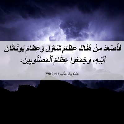 Picture 06 - صَمُوئِيلَ ٱلثَّانِي 21:13 AVD - فَأَصْعَدَ مِنْ هُنَاكَ - Bible Verse Picture