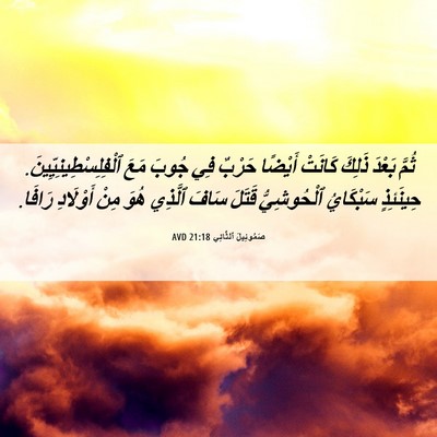 Picture 06 - صَمُوئِيلَ ٱلثَّانِي 21:18 AVD - ثُمَّ بَعْدَ ذَلِكَ - Bible Verse Picture