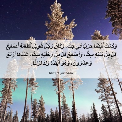 Picture 06 - صَمُوئِيلَ ٱلثَّانِي 21:20 AVD - وَكَانَتْ أَيْضًا حَرْبٌ - Bible Verse Picture