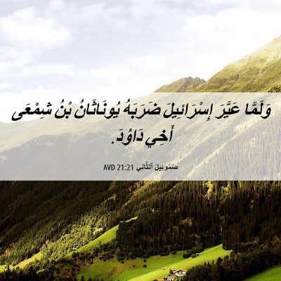 Picture 06 - صَمُوئِيلَ ٱلثَّانِي 21:21 AVD - وَلَمَّا عَيَّرَ - Bible Verse Picture